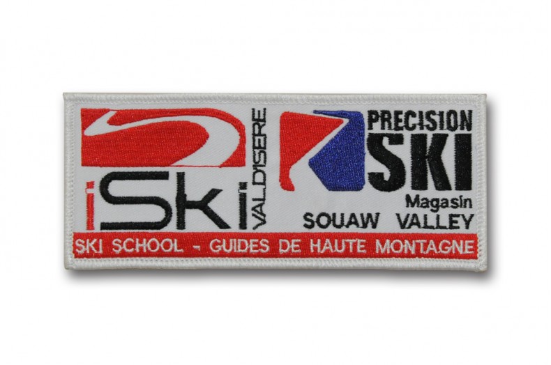 Écussons rectangulaires personnalisés pour le magasin de ski Précision Ski