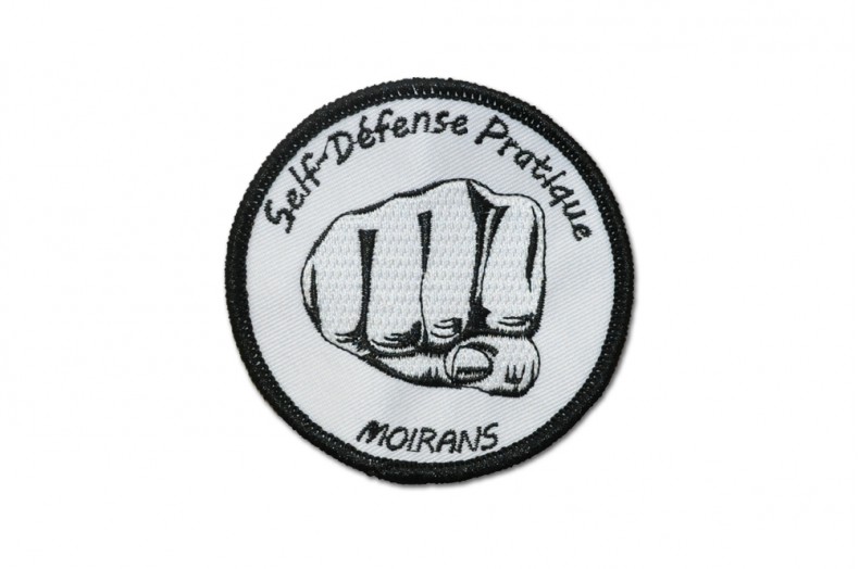 Broderie d'écusson rond avec bourdon américain pour un club de Self Defense