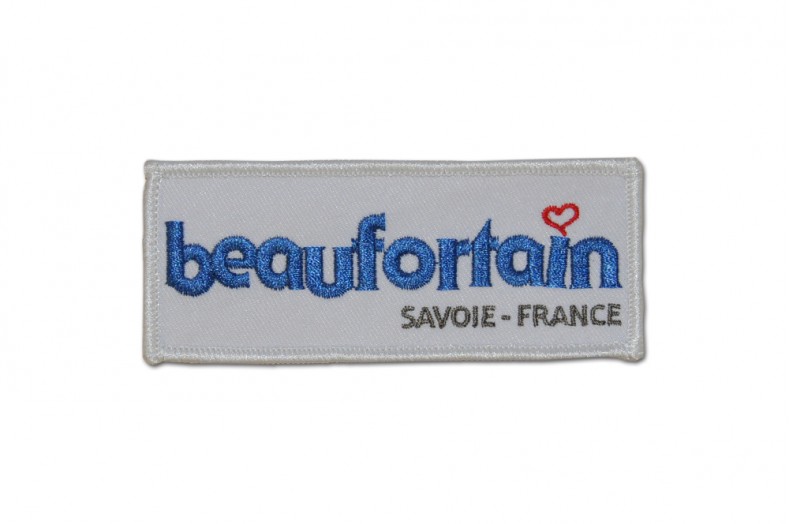 Personnalisation d'écussons brodés rectangulaire pour le Beaufortain