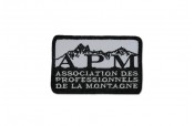 Broderie d'écussons rectangulaires avec bourdon américain pour les professionnels de la montagne